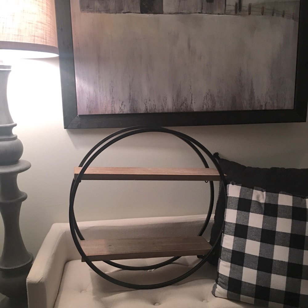 Kirklands Metal Circle Wall Shelf
